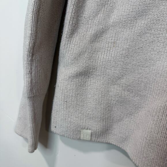 Lululemon Merino Wool-Blend Ribbed Crewneck Sweater Knit Crew White Cream - Picture 3 of 7